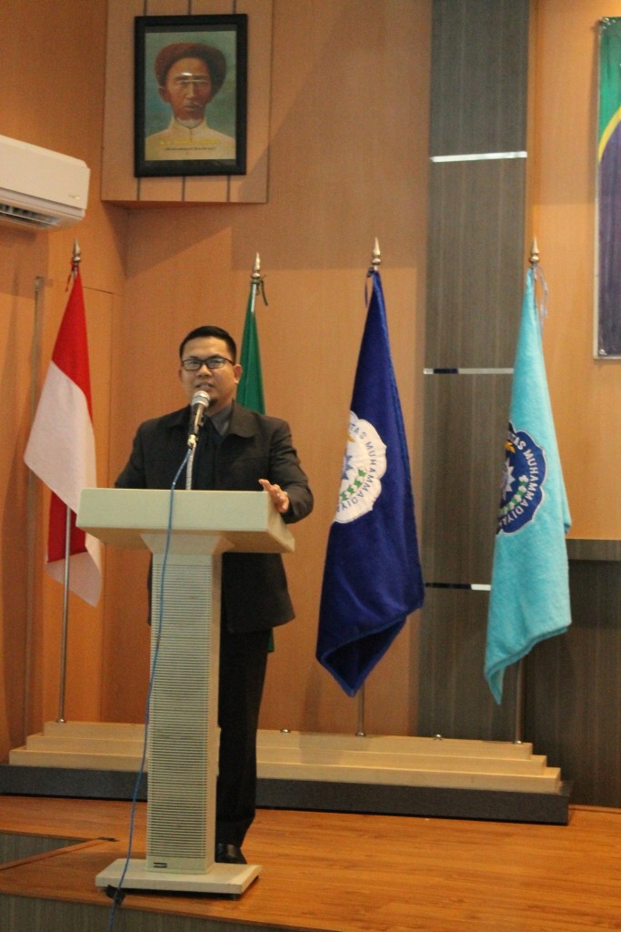 Wakil Rektor I Universitas Muhammadiyah Banjarmasin, Alfian Mauricefle, S.Sos, MAP memberikan sambutan dalam kegiatan pembukaan Pelatihan PPGDON/MELS